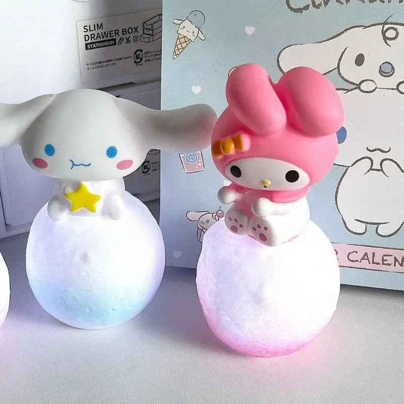 Sanrio Hello Kitty Night Light – Luminous Bedside Lamp Featuring Anime Kuromi & Cinnamoroll, Perfect Children's Toy & Gift