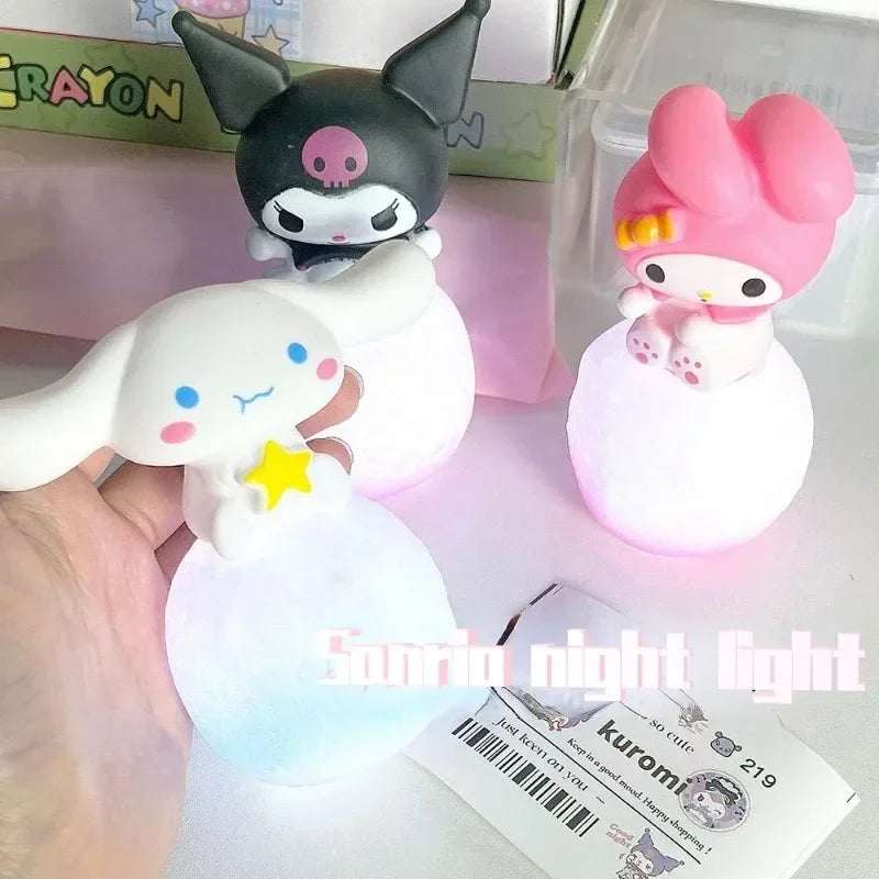 Sanrio Hello Kitty Night Light – Luminous Bedside Lamp Featuring Anime Kuromi & Cinnamoroll, Perfect Children's Toy & Gift