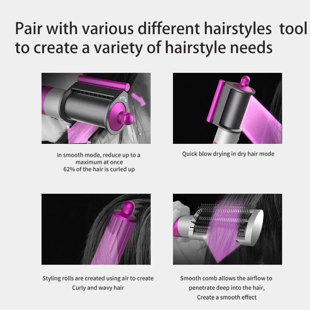 Ultimate 5-in-1 Hair Styling Tool: Dry, Curl, Straighten & Style