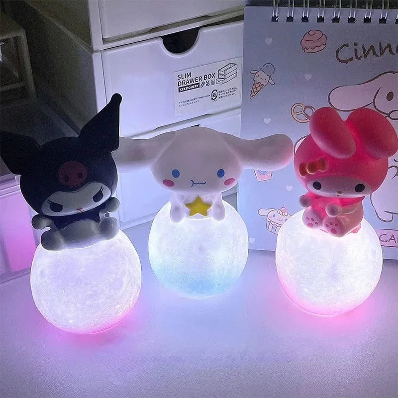 Sanrio Hello Kitty Night Light – Luminous Bedside Lamp Featuring Anime Kuromi & Cinnamoroll, Perfect Children's Toy & Gift