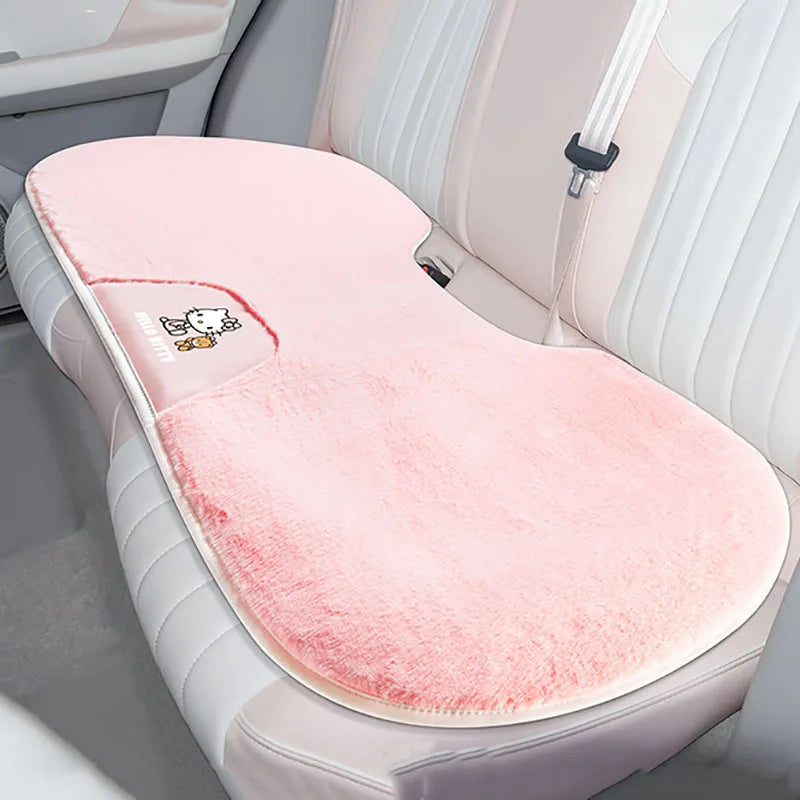 Hello Kitty Luxury Plush Car Seat Cover – Cozy Protection Mat for Ultimate Comfort & Style